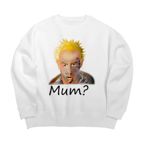 Mum?(black) Big Crew Neck Sweatshirt
