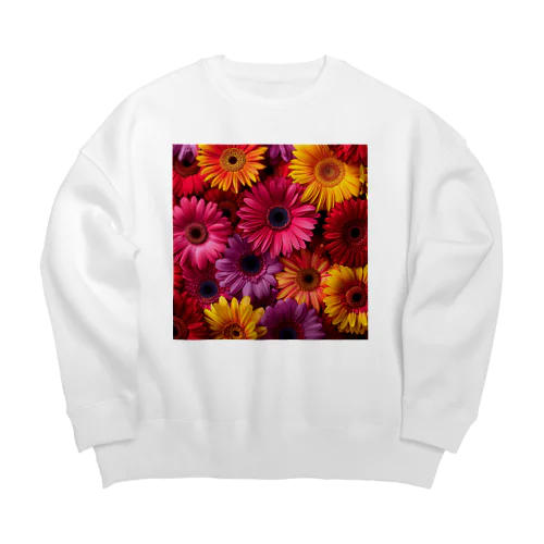 色鮮やかな花 Big Crew Neck Sweatshirt