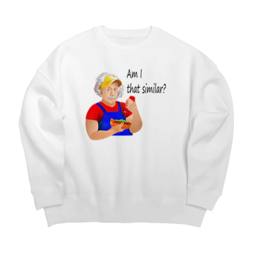 Am I That Similar?(black) Big Crew Neck Sweatshirt
