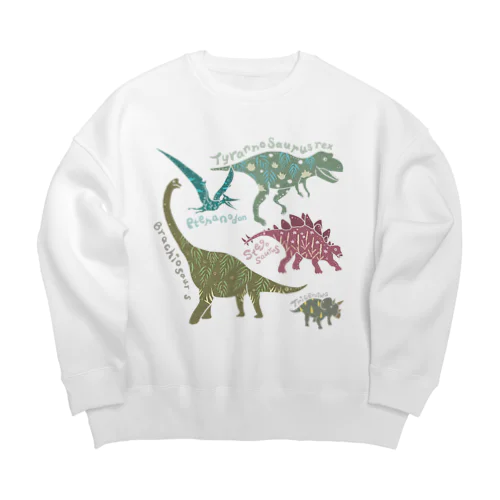 楽園Dinosaur Big Crew Neck Sweatshirt