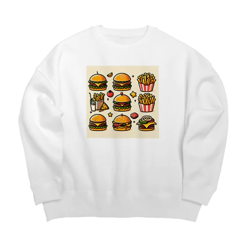 ハンバーガー Big Crew Neck Sweatshirt