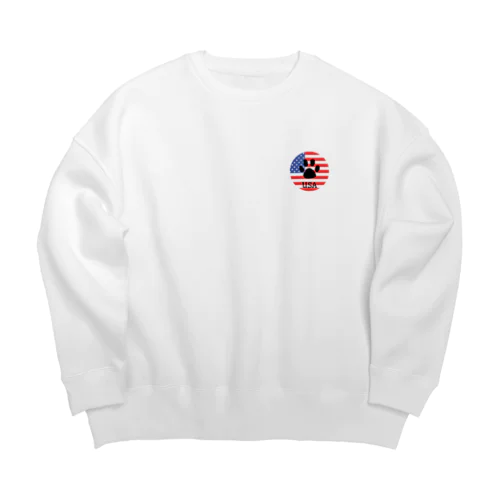 USA/Dog paw Big Crew Neck Sweatshirt