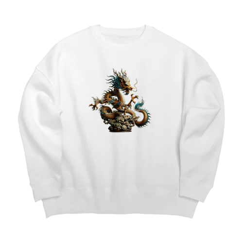 龍の置物 Big Crew Neck Sweatshirt