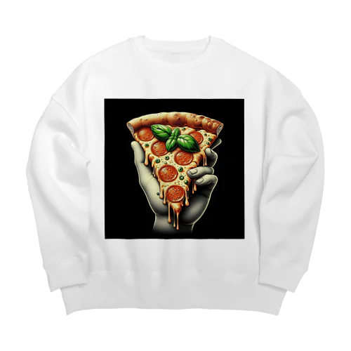 おしゃれなpizzaのグッズ Big Crew Neck Sweatshirt