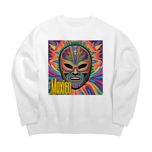 サイケデリックマスクB Big Crew Neck Sweatshirt