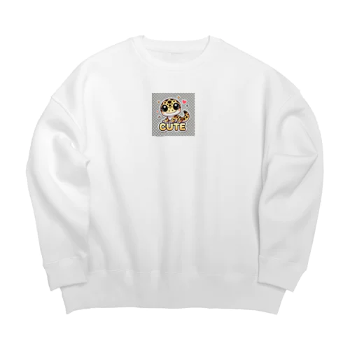 キュートなヒョウモントカゲモドキ（レオパードゲッコウ）キャラクターグッズ Big Crew Neck Sweatshirt