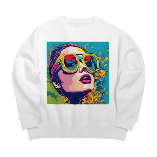 ポップアート Big Crew Neck Sweatshirt