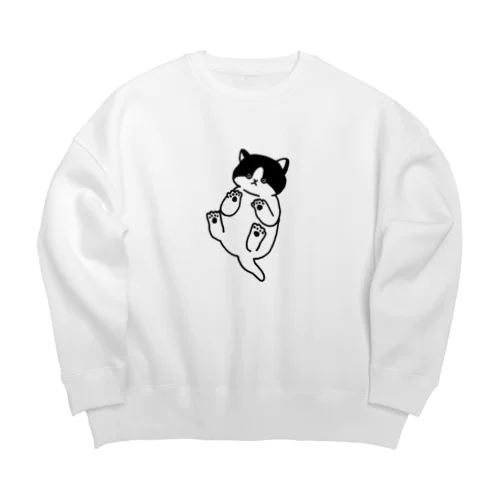 虚無猫ひとりでころりん（線画） Big Crew Neck Sweatshirt