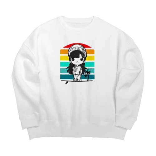 ハワイアンゆるキャラちゃん Big Crew Neck Sweatshirt