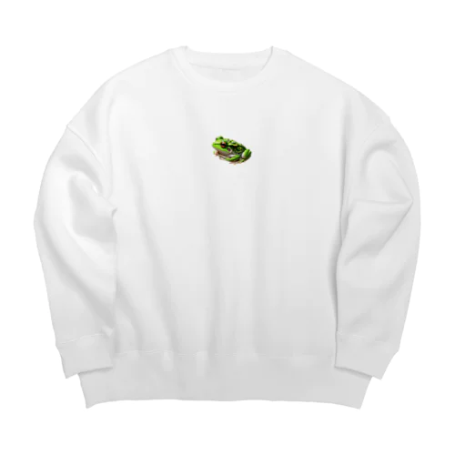 眠っているかわいいアマガエル Big Crew Neck Sweatshirt