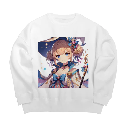 リリアの魔法使い姿 Big Crew Neck Sweatshirt