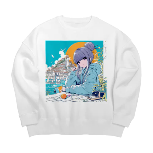 児十女須夜(じとめすや)のバカンス Big Crew Neck Sweatshirt