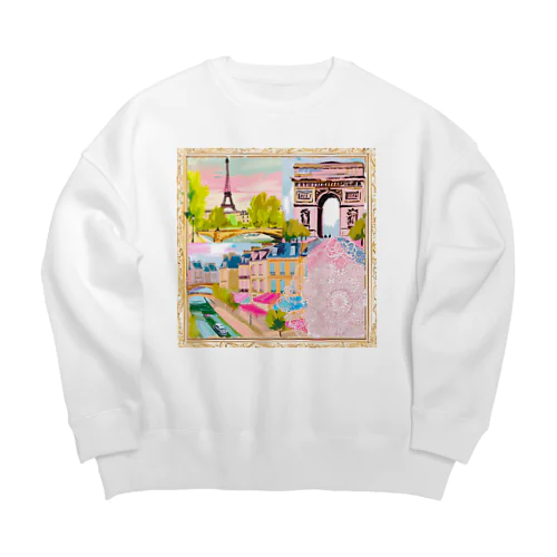 憧れのパリ🗼美しい風景🖼✨ Big Crew Neck Sweatshirt