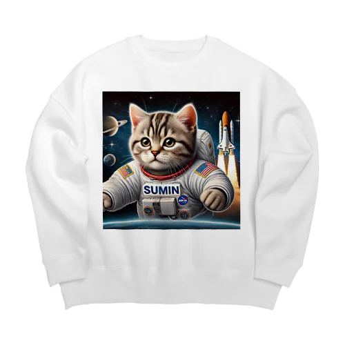 スペースCat Big Crew Neck Sweatshirt