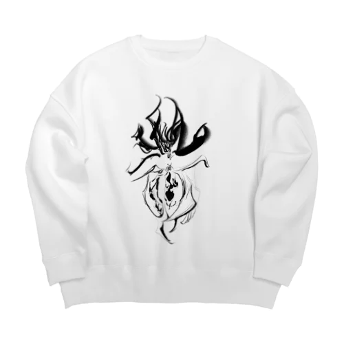 天使と悪魔 Big Crew Neck Sweatshirt