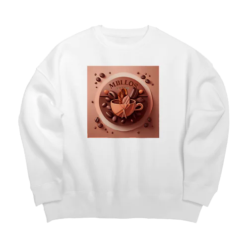 チョコレートとコーヒーの至福の時間 Big Crew Neck Sweatshirt