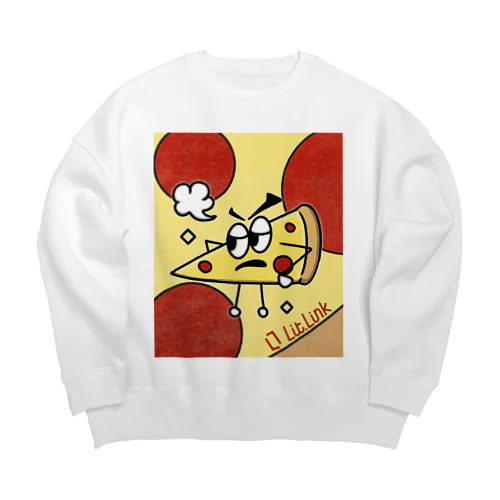 やれやれピザくん Big Crew Neck Sweatshirt