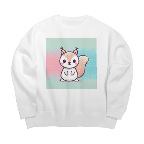 リスちゃんグッズ Big Crew Neck Sweatshirt