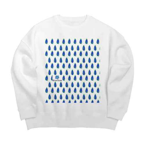 simple blue Big Crew Neck Sweatshirt