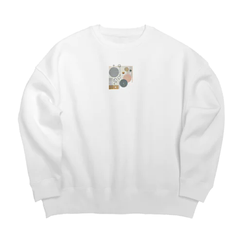 「パステルジオメトリック・デザイン」 Big Crew Neck Sweatshirt