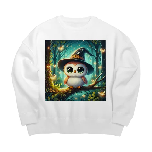 森の魔法使いフクロウくん Big Crew Neck Sweatshirt