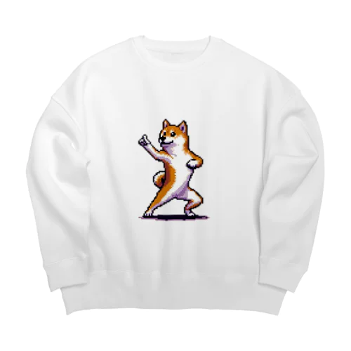 踊りまくる柴犬 Big Crew Neck Sweatshirt