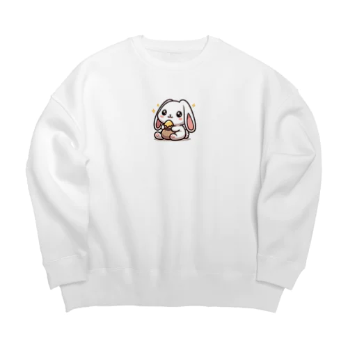 まったりうさちゃん Big Crew Neck Sweatshirt