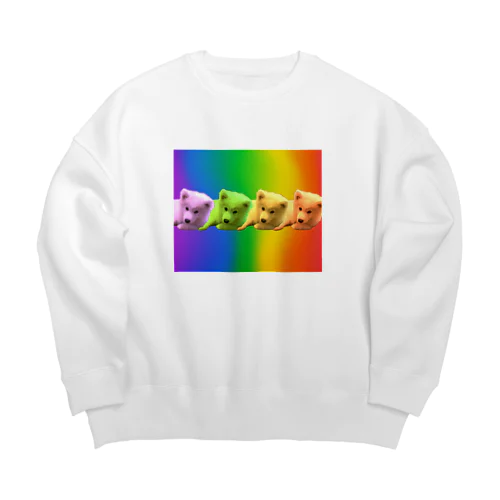 レインボー福 Big Crew Neck Sweatshirt