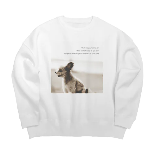 “Love Gaze” Big Crew Neck Sweatshirt