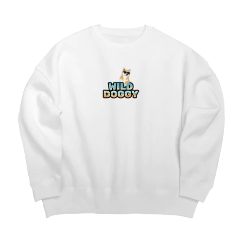 ワイルド柴犬 Big Crew Neck Sweatshirt