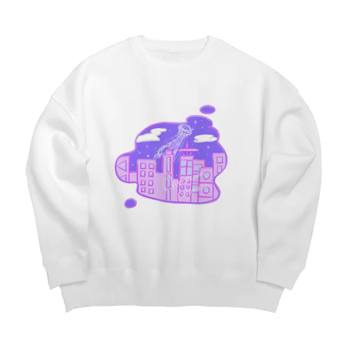理想の夜 Big Crew Neck Sweatshirt