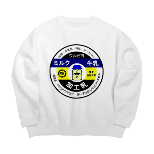 ワルピヨ牛乳 Big Crew Neck Sweatshirt