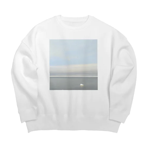 北海道の流氷 Big Crew Neck Sweatshirt