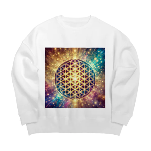 フラワーオブライフ Big Crew Neck Sweatshirt