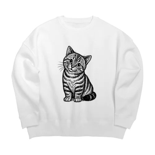 AI作画　猫ちゃん Big Crew Neck Sweatshirt