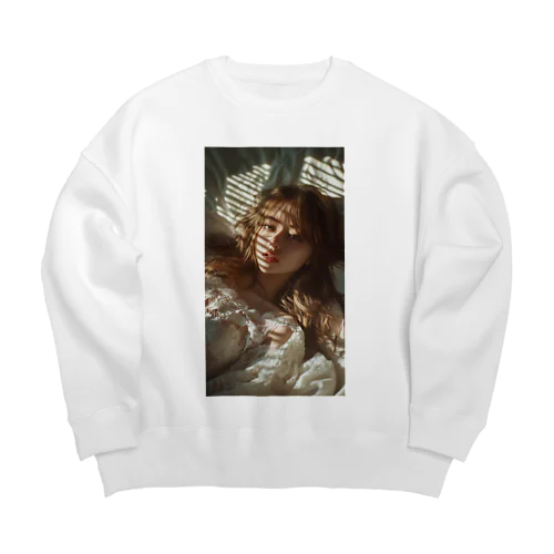 可愛い美女② Big Crew Neck Sweatshirt