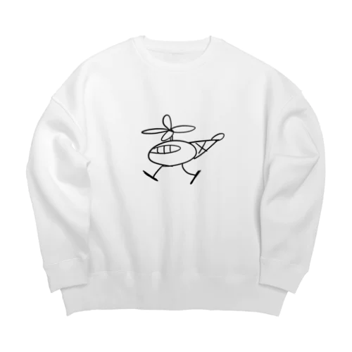 トコトコヘリコプ太 Big Crew Neck Sweatshirt