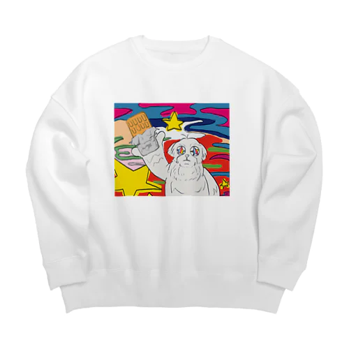 キメてる犬 Big Crew Neck Sweatshirt