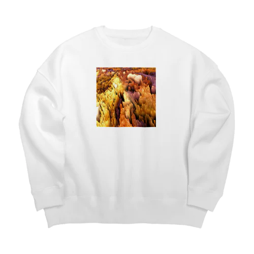 捕らわれの土ロボット模様 Big Crew Neck Sweatshirt