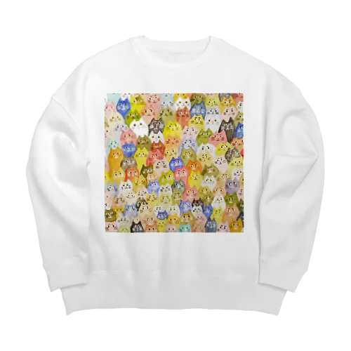 ぬこさま Big Crew Neck Sweatshirt