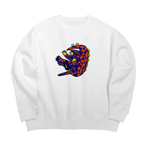 すってんてん恐竜 Big Crew Neck Sweatshirt