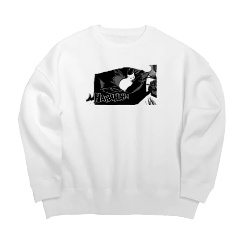 猫のいるヤクザ事務所 Big Crew Neck Sweatshirt