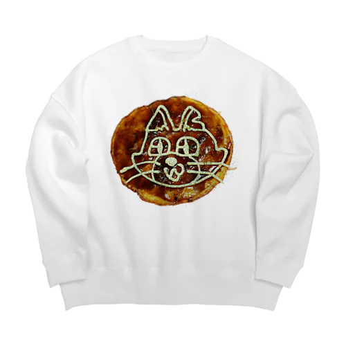 お好み焼きキャットCニャ！ Big Crew Neck Sweatshirt