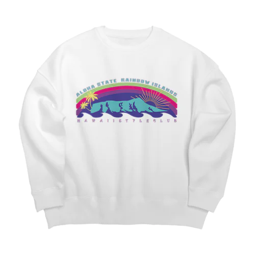 Hawaiian monument Big Crew Neck Sweatshirt