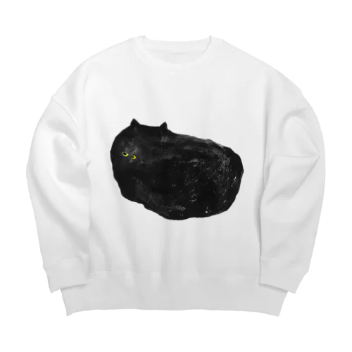 夏の黒猫 Big Crew Neck Sweatshirt