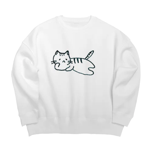 ごろごろねこ Big Crew Neck Sweatshirt