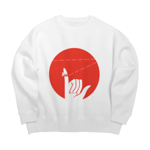 運命の赤い糸は三点リーダ Big Crew Neck Sweatshirt