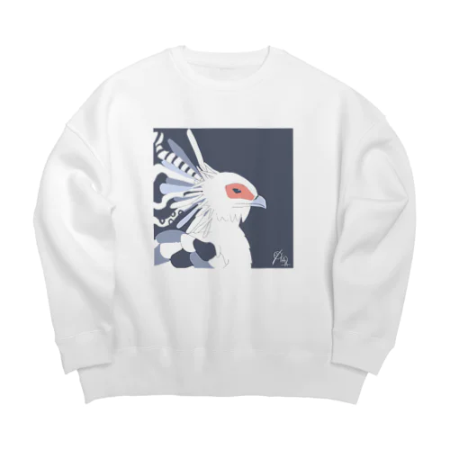 蛇喰鷲 ヘビクイワシ [ #珠鶏雑貨 ] Big Crew Neck Sweatshirt