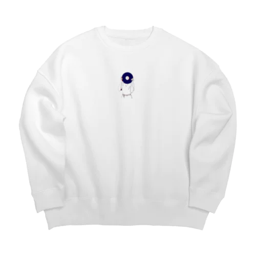 レコード好きなあの子 Big Crew Neck Sweatshirt