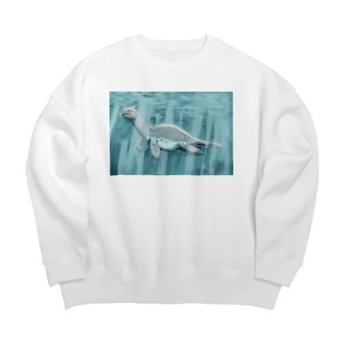 猫耳恐竜 Big Crew Neck Sweatshirt